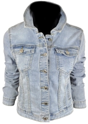 Wiosenna jeansowa damska kurtka jeans katana BASIC - 277