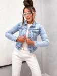 Wiosenna jeansowa damska kurtka jeans katana BASIC - 122