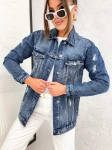 Jeansowa wiosenna damska kurtka LONG jeans katana  - C151