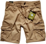 Meskie krotkie spodenki bojowki na gumie szorty 5790 - CAMEL