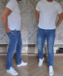 Długie męskie spodnie jeansowe JEANS 3093-3
