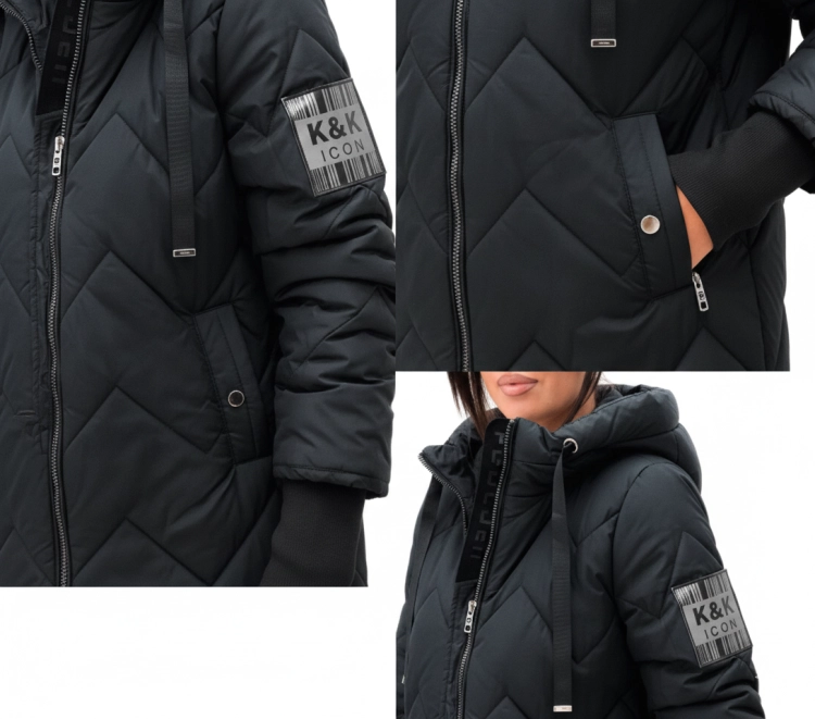 Bawełniany sciagacz 12cm czarna kurtka Happy House