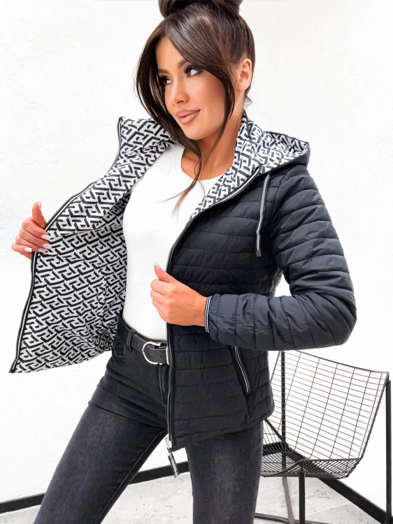 Kurtka damska wiosenna wiatrowka pikowana dwustronna