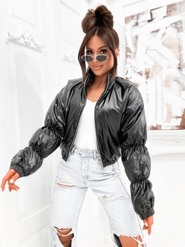Wiosenna kurtka damska w kolorze czarnym
