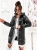 Kurtka damska wiosenna parka oversize czarna z kapturem