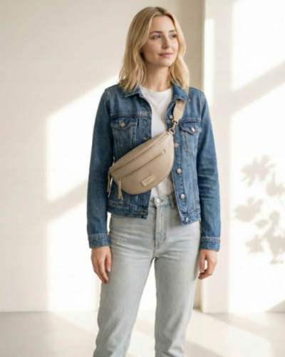 S2 damska saszetka elegancka crossbody ecru