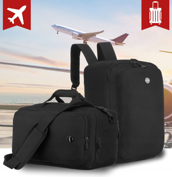 P13 kabinowy plecak podróżny RYANAIR/WIZZAIR 40x20x25 czarny