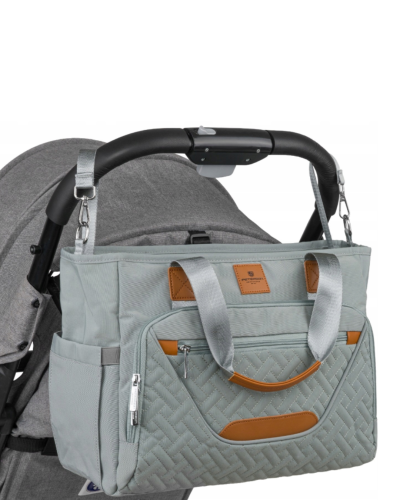 T2 damska torba do wózka mommy bag spacerowa szara