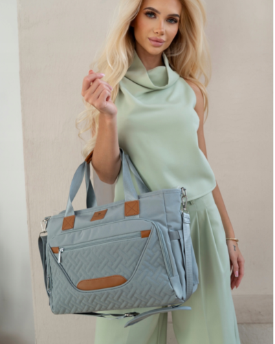 T2 damska torba do wózka mommy bag spacerowa szara