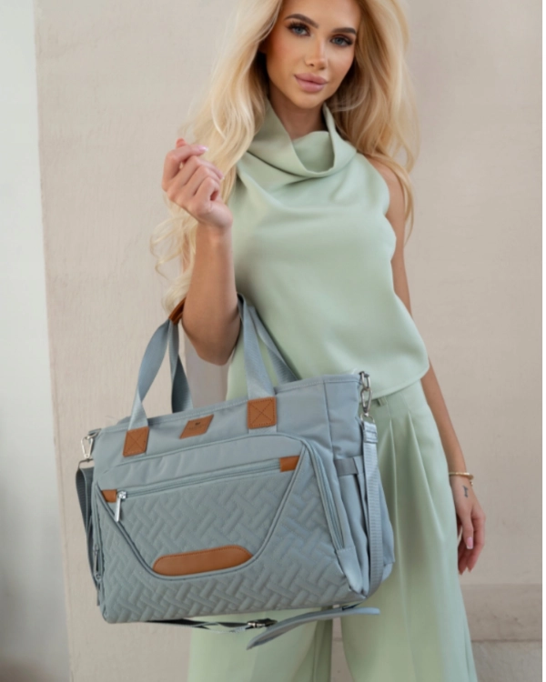 T2 damska torba do wózka mommy bag spacerowa szara