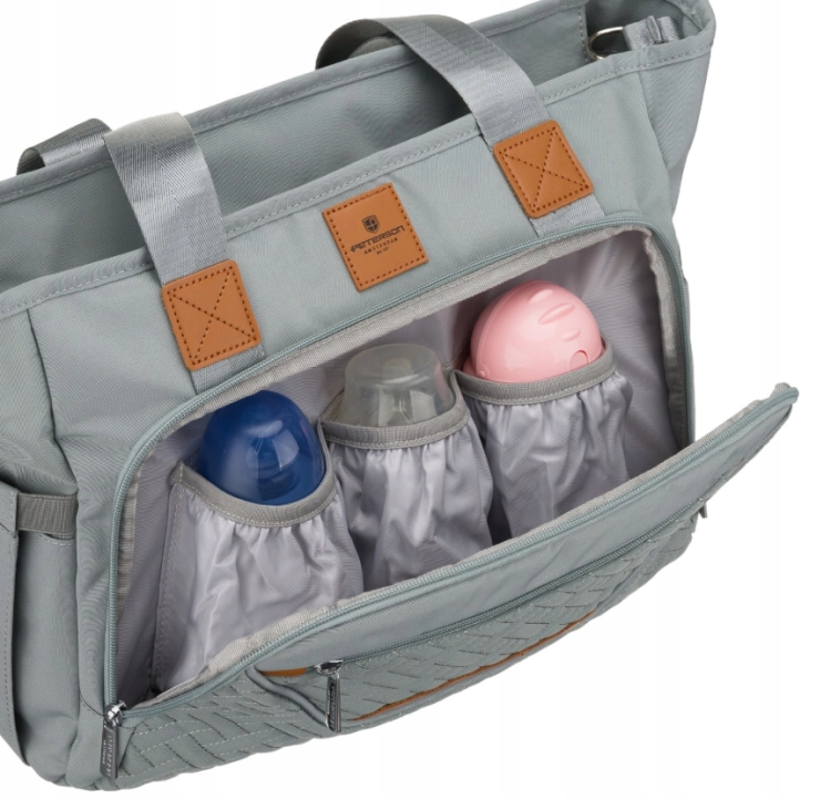 T2 damska torba do wózka mommy bag spacerowa szara