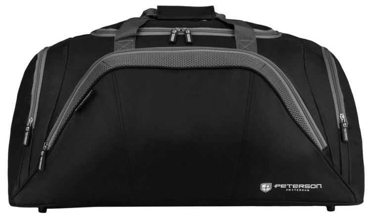 T6 torba na fitness z paskiem czarna