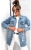 Kurtka damska wiosenna jeansowa jeans katana long