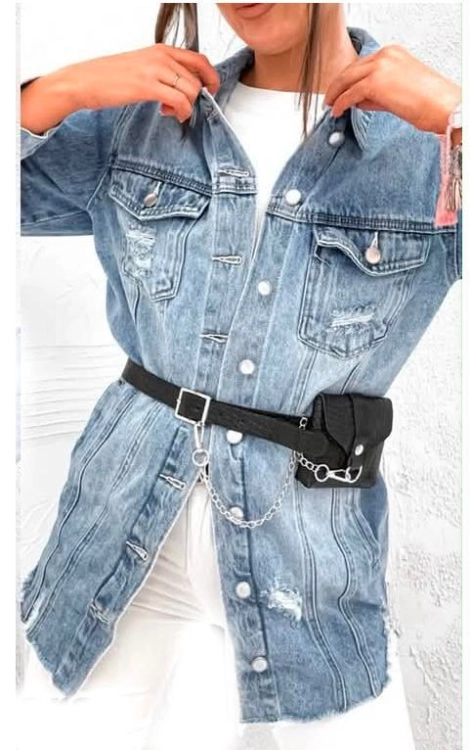 Kurtka wiosenna damska jeans katana