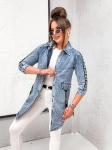 Jeansowa wiosenna damska kurtka LONG jeans katana  - C101