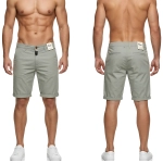 KRÓTKIE SPODENKI MĘSKIE SZORTY KLASYCZNE CASUAL 039 - SZARE