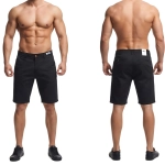KRÓTKIE SPODENKI MĘSKIE SZORTY KLASYCZNE CASUAL 039 - CZARNE